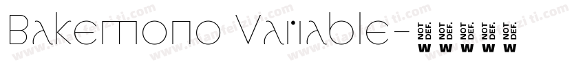 Bakemono Variable字体转换